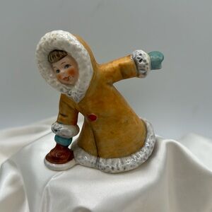 Goebel Figurine-Girl Curling.